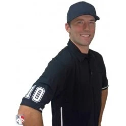 Smitty Umpire Smitty Vertical Stripe Umpire Shirt - Black -smitty shop S310 BK with N3 SUB WBW 1