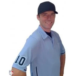 Smitty Umpire Smitty Vertical Stripe Umpire Shirt - Polo Blue -smitty shop S310 PB with N3 SUB BPBW 1