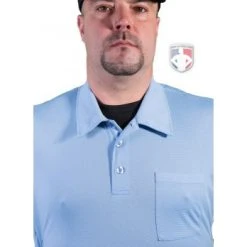 Smitty Umpire Smitty Vertical Stripe Umpire Shirt - Polo Blue -smitty shop S310 PB Collar