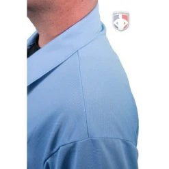 Smitty Umpire Smitty Vertical Stripe Umpire Shirt - Polo Blue -smitty shop S310 PB Shoulder