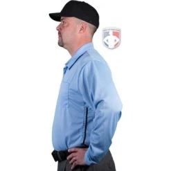 Smitty Umpire Smitty Long Sleeve Vertical Stripe Umpire Shirt 25 Smitty Umpire Smitty Long Sleeve Vertical Stripe Umpire Shirt -smitty shop S311 PB Left