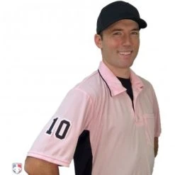 Smitty Umpire Smitty Major League Replica Umpire Shirt - Pink With Black -smitty shop S312 PK with N3 SUB BPKW 1