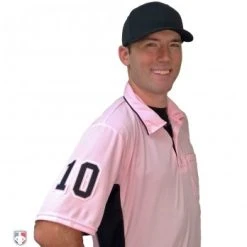 Smitty Umpire Smitty Major League Replica Umpire Shirt - Pink With Black -smitty shop S312 PK with N4 SUB BPKW 1