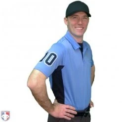 Smitty Umpire Smitty V2 Major League Replica Umpire Shirt - Sky Blue With Black -smitty shop S314 SB with N4 SUB BPBW
