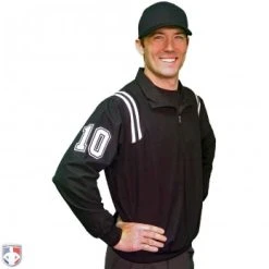 Smitty Umpire Smitty Traditional Half-Zip Umpire Jacket - Black And White 5 Smitty Umpire Smitty Traditional Half-Zip Umpire Jacket - Black And White -smitty shop S320 BK Smitty Traditional Half Zip Umpire Jacket Black White Front Angled View with N4 SUB WBW 1
