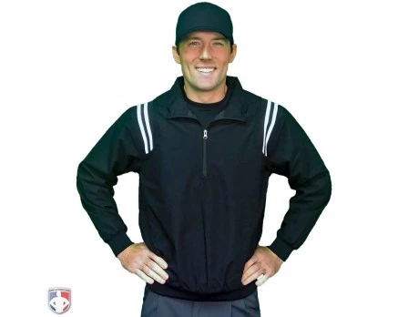 Smitty Umpire Smitty Traditional Half-Zip Umpire Jacket - Black And White 1 Smitty Umpire Smitty Traditional Half-Zip Umpire Jacket - Black And White