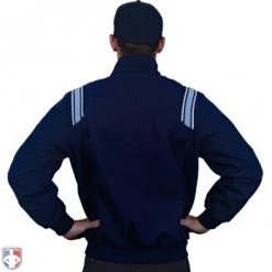 Smitty Umpire Smitty Major League Style Fleece Lined Umpire Jacket - Navy And Polo Blue -smitty shop S330 N PB Smitty Major League Style Fleece Lined Umpire Jacket Navy with Powder Blue Back View 1