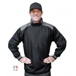 Smitty Umpire Smitty Major League Replica Convertible Umpire Jacket - Black With Charcoal Grey