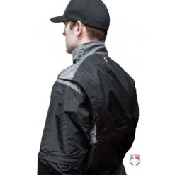 Smitty Umpire Smitty Major League Replica Convertible Umpire Jacket - Black With Charcoal Grey -smitty shop S340 Smitty Major League Replica Convertible Umpire Jacket Black with Charcoal Grey Gusset