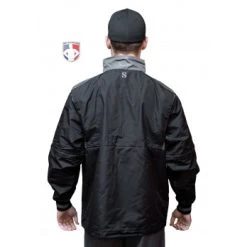 Smitty Umpire Smitty Major League Replica Convertible Umpire Jacket - Black With Charcoal Grey -smitty shop S340 Smitty Major League Replica Convertible Umpire Jacket Black with Charcoal Grey back
