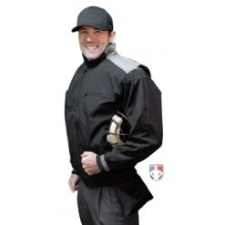 Smitty Umpire Smitty Major League Replica Thermal Umpire Jacket - Black With Charcoal Grey 12 Smitty Umpire Smitty Major League Replica Thermal Umpire Jacket - Black With Charcoal Grey -smitty shop S341 Smitty Major League Replica Thermal Umpire Jacket Black with Charcoal Grey angled plate