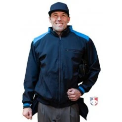 Smitty Umpire Smitty NCAA Softball Thermal Umpire Jacket - Midnight Navy -smitty shop S343 Smitty NCAA Softball Thermal Umpire Jacket Midnight Navy plate front