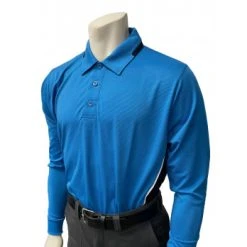 Smitty Umpire Smitty NCAA Softball Long Sleeve Body Flex Men's Umpire Shirt - Bright Blue -smitty shop S347 BB Smitty NCAA Softball Long Sleeve Body Flex Mens Umpire Shirt Bright Blue