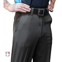 Smitty Umpire Smitty Performance Poly Spandex Charcoal Grey Flat Front Umpire Combo Pants With Expander Waistband