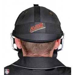 ALL-STAR Umpire Gear All-Star Cobalt Umpire Skull Cap -smitty shop SC900UMP All Star Cobalt Umpire Skull Cap Worn Back View with Mask