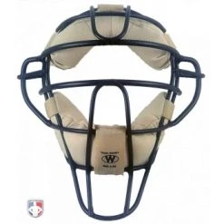 Team Wendy Umpire Mask Replacement Pads - Tan -smitty shop Team Wendy Tan in Black Frame Front 2