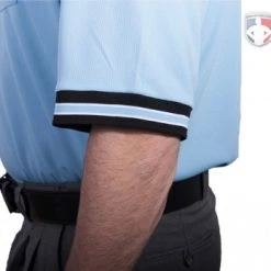 Smitty Umpire Smitty Pro Knit Umpire Shirt - Powder Blue With Black Collar -smitty shop U126 300 Sleeve