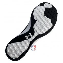 Under Armour Yard Turf Black & White Field Shoes -smitty shop UA YT Under Armour Yard Turf Black White Field Shoes Charged Bottom wm 1