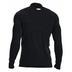 Under Armour V2 ColdGear Compression Long Sleeve Mock Shirt -smitty shop UACG MOCK2 BK Under Armour ColdGear Long Sleeve Fitted Mock Shirt Reverse