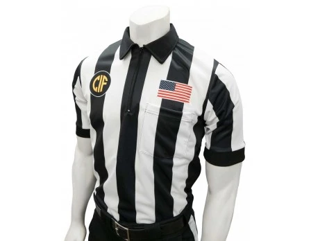 California (CIF) 2 1/4" Stripe Body Flex Short Sleeve Football Referee Shirt 1 California (CIF) 2 1/4" Stripe Body Flex Short Sleeve Football Referee Shirt
