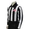 Smitty Officials Apparel Smitty 2 1/4" Stripe Long Sleeve Football Referee Shirt With CHEST USA FLAG