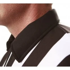 Smitty Officials Apparel Smitty 2 1/4" Stripe Long Sleeve Football Referee Shirt With CHEST USA FLAG -smitty shop USA110COLLAR 1