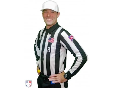Smitty Officials Apparel Smitty CFO College 2" Dye Sublimated Long Sleeve Football Referee Shirt 1 Smitty Officials Apparel Smitty CFO College 2" Dye Sublimated Long Sleeve Football Referee Shirt