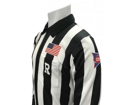 Smitty Officials Apparel Smitty CFO College 2" Dye Sublimated Long Sleeve Football Referee Shirt 4 Smitty Officials Apparel Smitty CFO College 2" Dye Sublimated Long Sleeve Football Referee Shirt - Image 4
