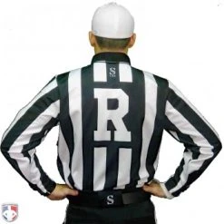 Smitty Officials Apparel Smitty CFO College 2" Fleece-Lined Cold Weather Football Referee Shirt -smitty shop USA129CFO Smitty 2 Stripe CFO Fleece Lined Referee Shirt Worn Back View