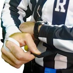 Smitty Officials Apparel Smitty CFO College 2" Fleece-Lined Cold Weather Football Referee Shirt -smitty shop USA129CFO Smitty 2 Stripe CFO Fleece Lined Referee Shirt Worn Cuff Closeup