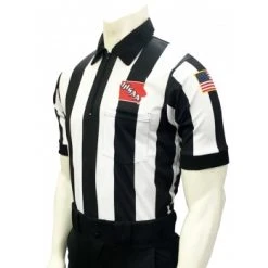 Iowa (IHSAA) 2 1/4" Stripe Short Sleeve Football Referee Shirt