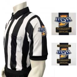Indiana (IHSAA) 2 1/4" Stripe Body Flex Short Sleeve Football Referee Shirt