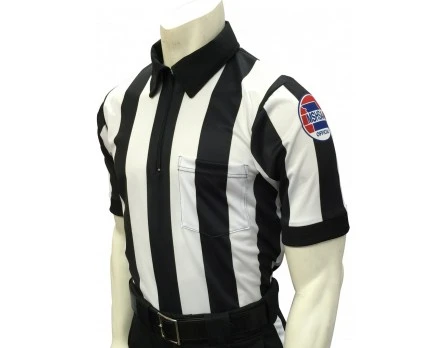 Missouri (MSHSAA) 2 1/4" Stripe Body Flex Short Sleeve Football Referee Shirt 1 Missouri (MSHSAA) 2 1/4" Stripe Body Flex Short Sleeve Football Referee Shirt