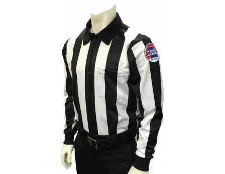 Missouri (MSHSAA) 2 1/4" Stripe Foul Weather Football Referee Shirt 1 Missouri (MSHSAA) 2 1/4" Stripe Foul Weather Football Referee Shirt