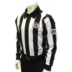 Nebraska (NSAA) 2 1/4" Stripe Foul Weather Football Referee Shirt With NHSOA Logo