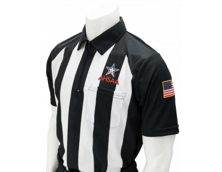 Alabama (AHSAA) 2 1/4" Stripe Body Flex Short Sleeve Football Referee Shirt 1 Alabama (AHSAA) 2 1/4" Stripe Body Flex Short Sleeve Football Referee Shirt