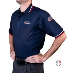 Illinois (IHSA) Umpire Shirt - Navy -smitty shop USA300ILL N Illinois IHSA Umpire Shirt Navy Angled