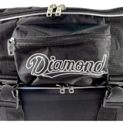 Diamond Umpire Gear Diamond Ultimate 33" Wheeled Umpire Equipment Bag With Telescopic Handle -smitty shop WHLDLX UMP 33 Diamond Ultimate 33 Wheeled Umpire Equipment Bag with Telescopic Handle Close Up Pocket