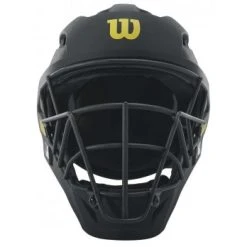 Wilson Umpire Gear Wilson MLB Pro Stock Titanium Umpire Helmet -smitty shop WTA5800BL Wilson MLB Pro Stock Titanium Umpire Helmet Front View 1