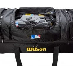 Wilson Umpire Gear Wilson V2 MLB 36" Umpire Equipment Bag On Wheels -smitty shop WTA9780BL Wilson Umpire Bag BL Interior Main Pocket