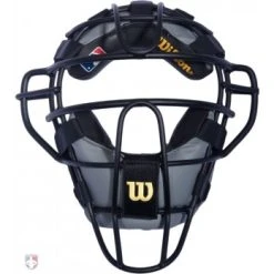 Wilson Umpire Gear Wilson MLB Black Dyna-Lite Aluminum Umpire Mask With Black And Grey Wrap Around