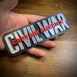 SuperheroDIY Cap Civil War 3D Wall Art Sign