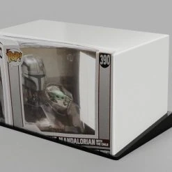 SuperheroDIY Floating Shelf For Funko Pop! Moment Star Wars: The Mandalorian - Mandalorian And The Child Vinyl Bobblehead | Pop Box Mount