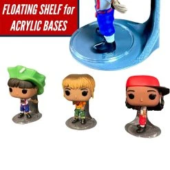 SuperheroDIY Pop Shelf 2.5” Wide Floating Shelf For Larger Funko Pops | Funko Pop Stand Display Shelves | Comes With Command Strips