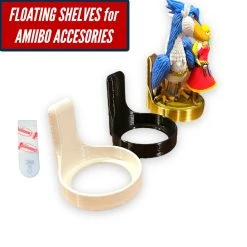 SuperheroDIY Floating Shelves For Amiibo Accessories | Comes With Command Strips! No Screws No Drilling | Display Shelf For Nintendo Amiibo