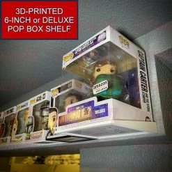 SuperheroDIY Floating Shelves For Funko Pop! DELUXE Box Or 6-inch Pop Box | Fits Soft Plastic Box Cases/Protectors | Includes Mounting Screws