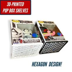 SuperheroDIY Hexagon Floating Shelves For Funko Pop Boxes | Fits Soft Cases Or Funko Pop Box Only | Screws Included