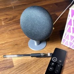 SuperheroDIY Pedestal Google Nest Mini Stand | Smart Speaker Stand With Cord Management