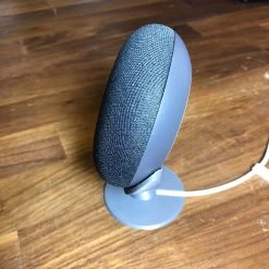 SuperheroDIY Pedestal Google Nest Mini Stand | Smart Speaker Stand With Cord Management -smitty shop pedestal google nest mini stand smart speaker stand with cord management 731877 1500x