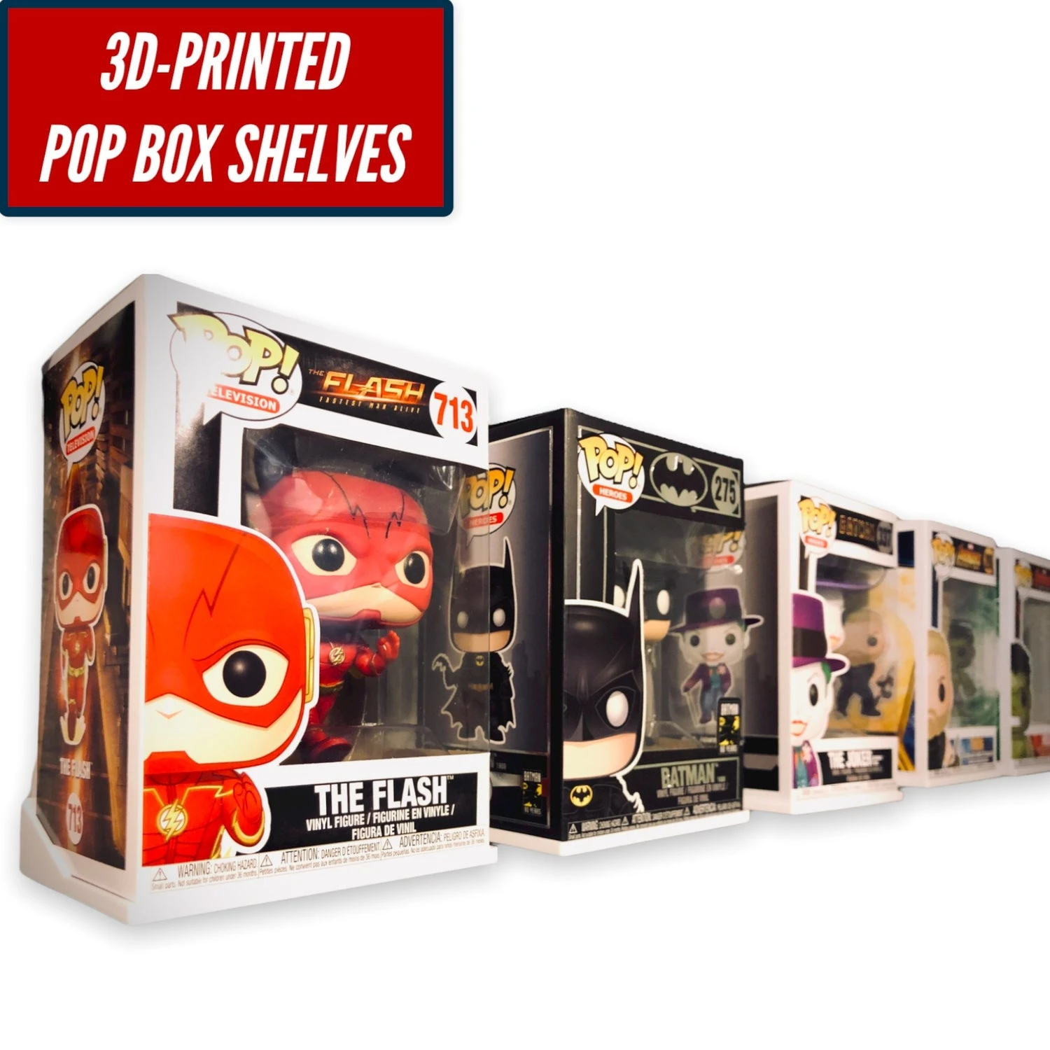 SuperheroDIY Pop Box Floating Shelves | Fits Soft Cases Or Hard Protectors Or Funko Box Only | Screws Included! 1 SuperheroDIY Pop Box Floating Shelves | Fits Soft Cases Or Hard Protectors Or Funko Box Only | Screws Included!